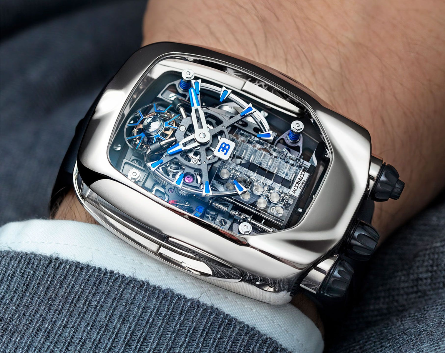 Jacob & Co. Bugatti Chiron Tourbillon White Gold