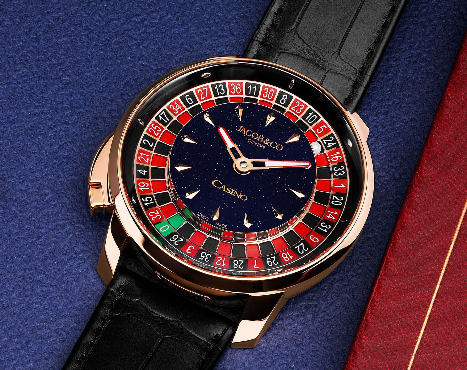 Jacob & Co. Casino Tourbillon Rose Gold (Aventurine Dial)