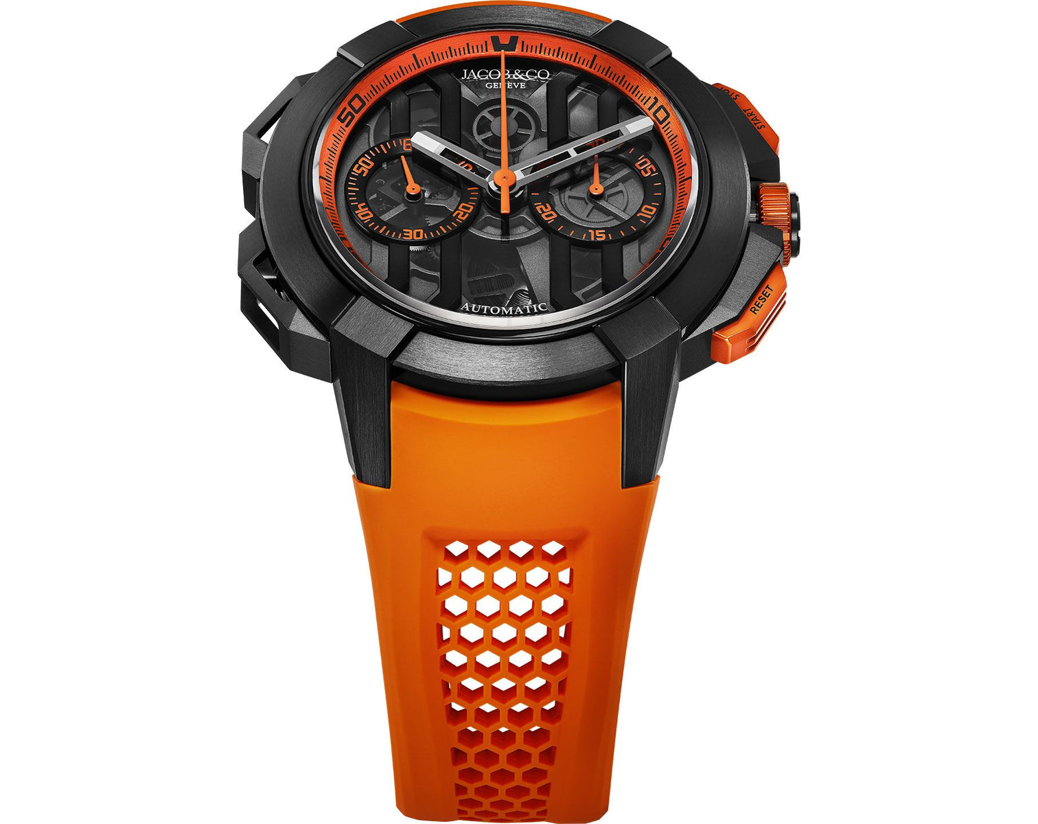 Jacob & Co. Epic X Chrono 44 mm - Black Titanium - Orange Inner Ring