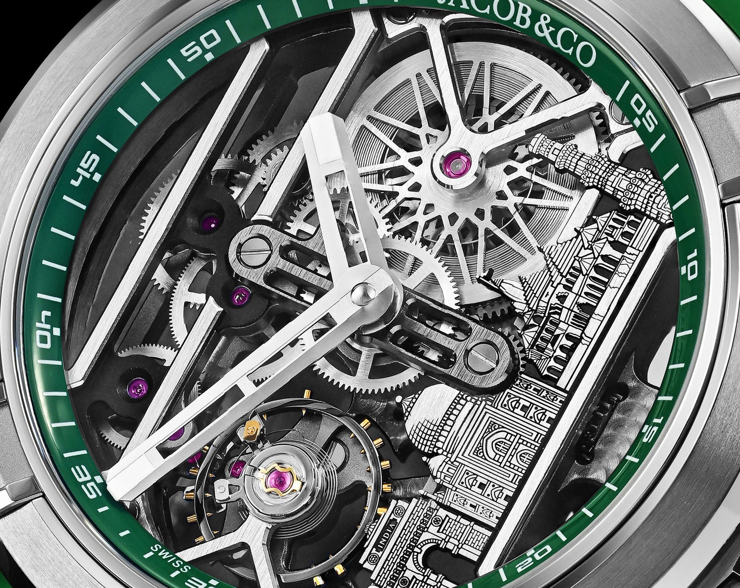 Jacob & Co. Epic X Titanium Green Neoralithe Inner Ring (Wonders of India Edition)