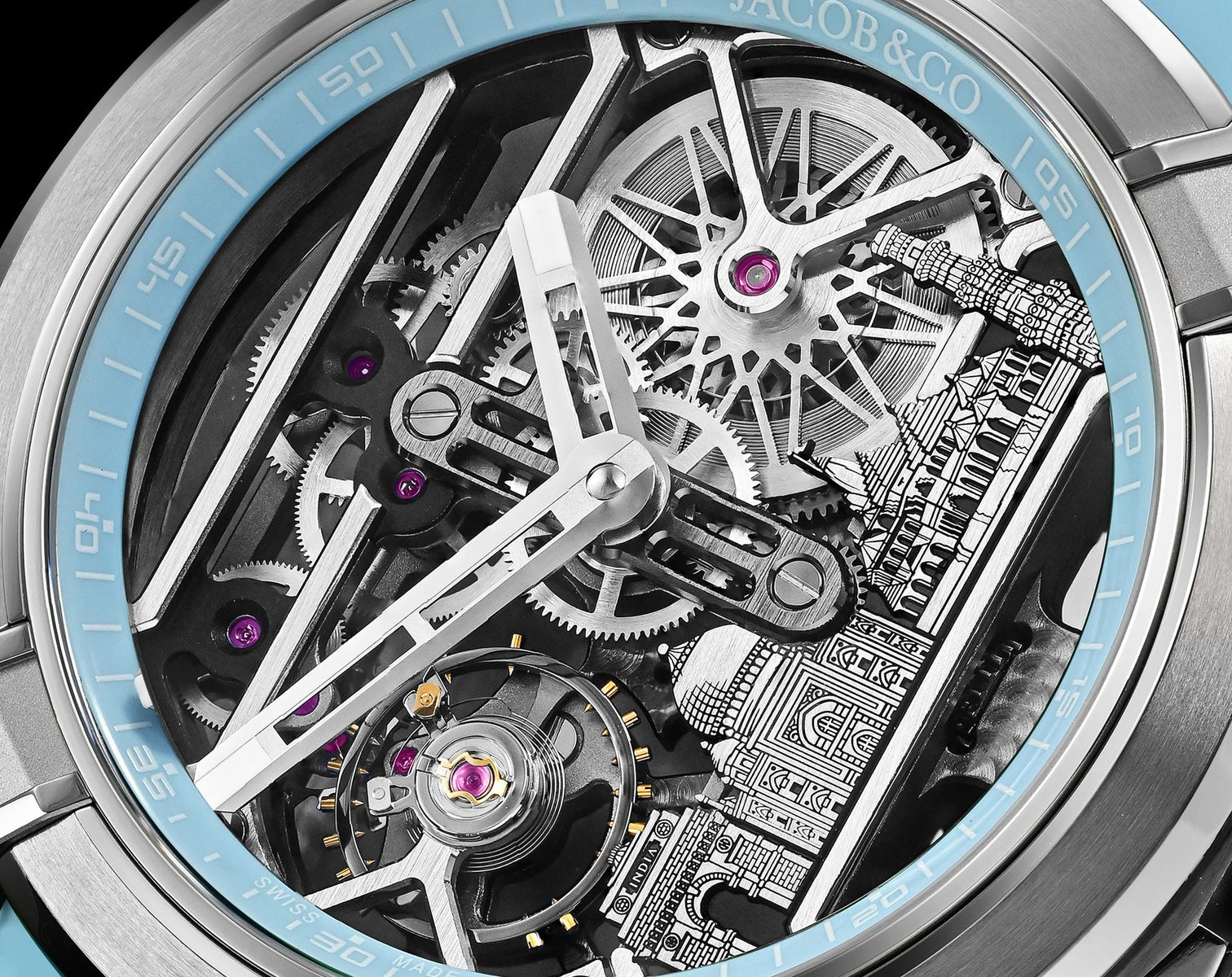 Jacob & Co. Epic X Titanium Powder Blue Neoralithe Inner Ring (Wonders of India Edition)