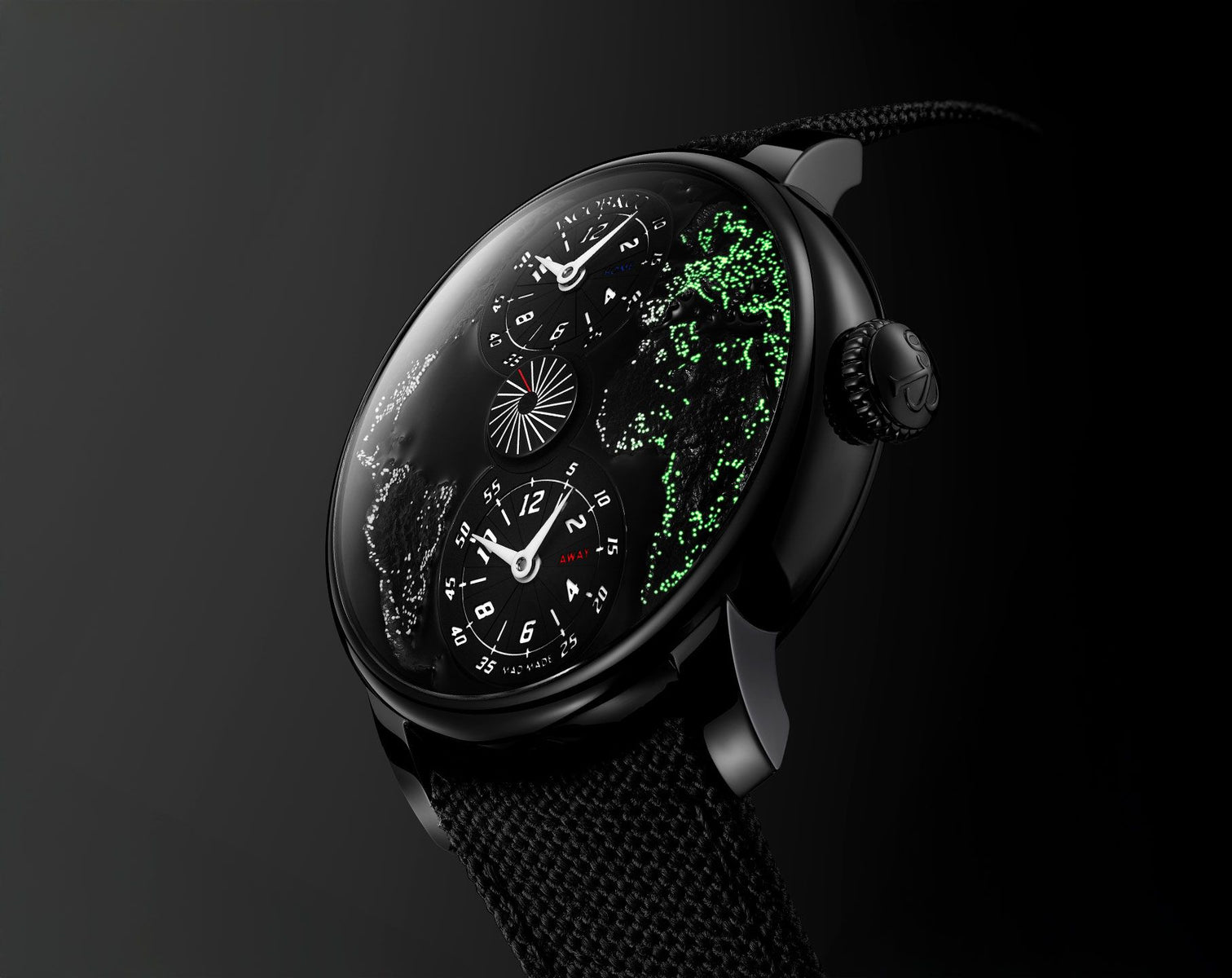 Jacob & Co. The World Is Yours Dual Time Zone Mad Paris Black Dlc Steel