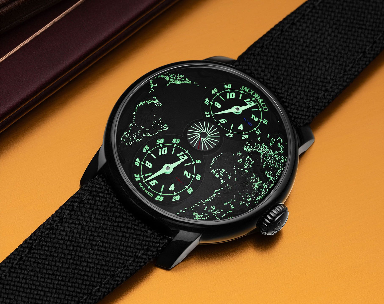 Jacob & Co. The World Is Yours Dual Time Zone Mad Paris Black Dlc Steel